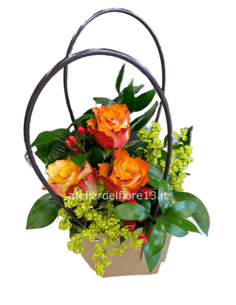 Box  floreale colori caldi 