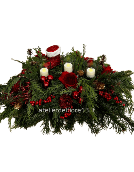 Centrotavola toni del rosso